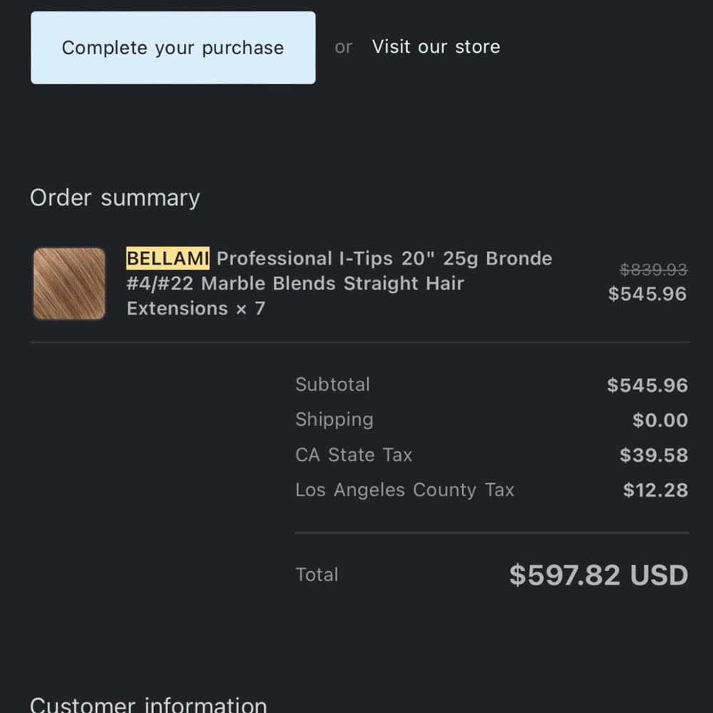 BELLAMI Professional |-Tips 20" 25g Bronde
#4/#22 Marble Blends Straight Hair